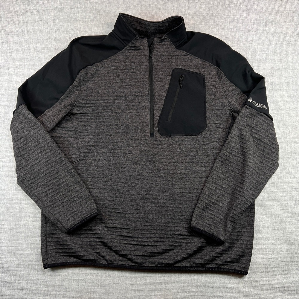 Alaskan Hardgear AKHG Blackburn 1/4 Zip Mock Standard Pullover Men L Gray Duluth